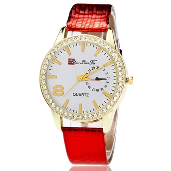 New Fashion Ladies Dress Rhinestone Watch Women Watches Leather Quartz Red Wristwatch Reloj Mujer Montre Femme Diamond Watches
New Fashion Ladies Dress Rhinestone Watch Women Watches Leather Quartz Red Wristwatch Reloj Mujer Montre Femme Diamond Watches