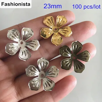 23mm Metal Flower Bead Cap,5 Petal Flower Bead Cap For Jewelry & Crafts Making,Gold-color,Silver-color,Bronze -100 pcs
23mm Metal Flower Bead Cap,5 Petal Flower Bead Cap For Jewelry & Crafts Making,Gold-color,Silver-color,Bronze -100 pcs