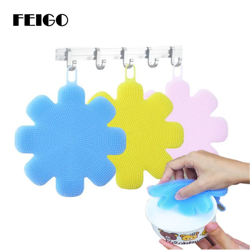 FEIGO Multipurpose Kitchen Cleaning Brushes Silicone Pot And Bowl Brush Tool Scouring Pad Easy Clean Kitchen Cleaning Brush F655
FEIGO Multipurpose Kitchen Cleaning Brushes Silicone Pot And Bowl Brush Tool Scouring Pad Easy Clean Kitchen Cleaning Brush F655
