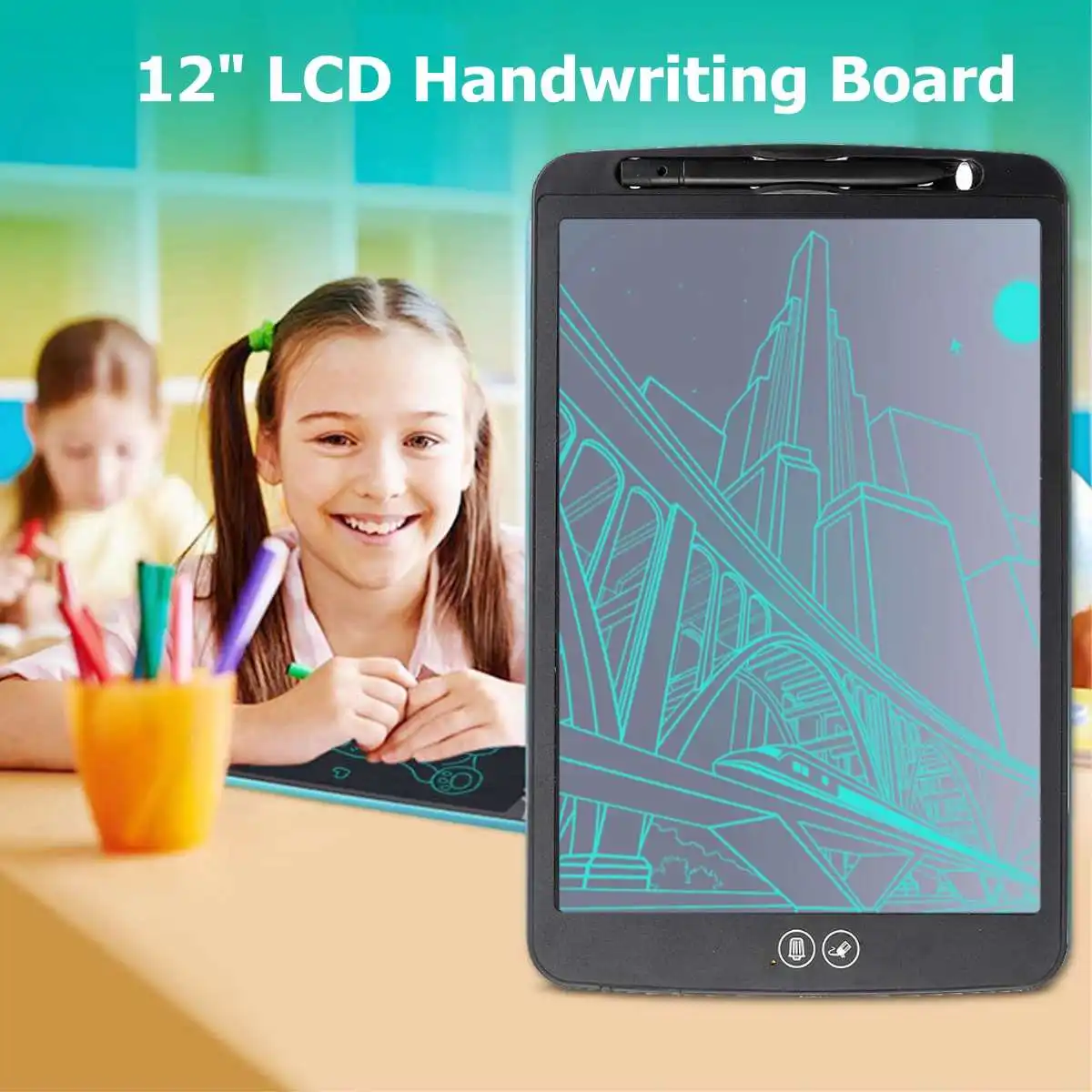 Partially Erasing Children's Writing Thick Pen Highlighting Electronic DIgital Tablets 12 inch LCD Handwriting Board
Partially Erasing Children's Writing Thick Pen Highlighting Electronic DIgital Tablets 12 inch LCD Handwriting Board