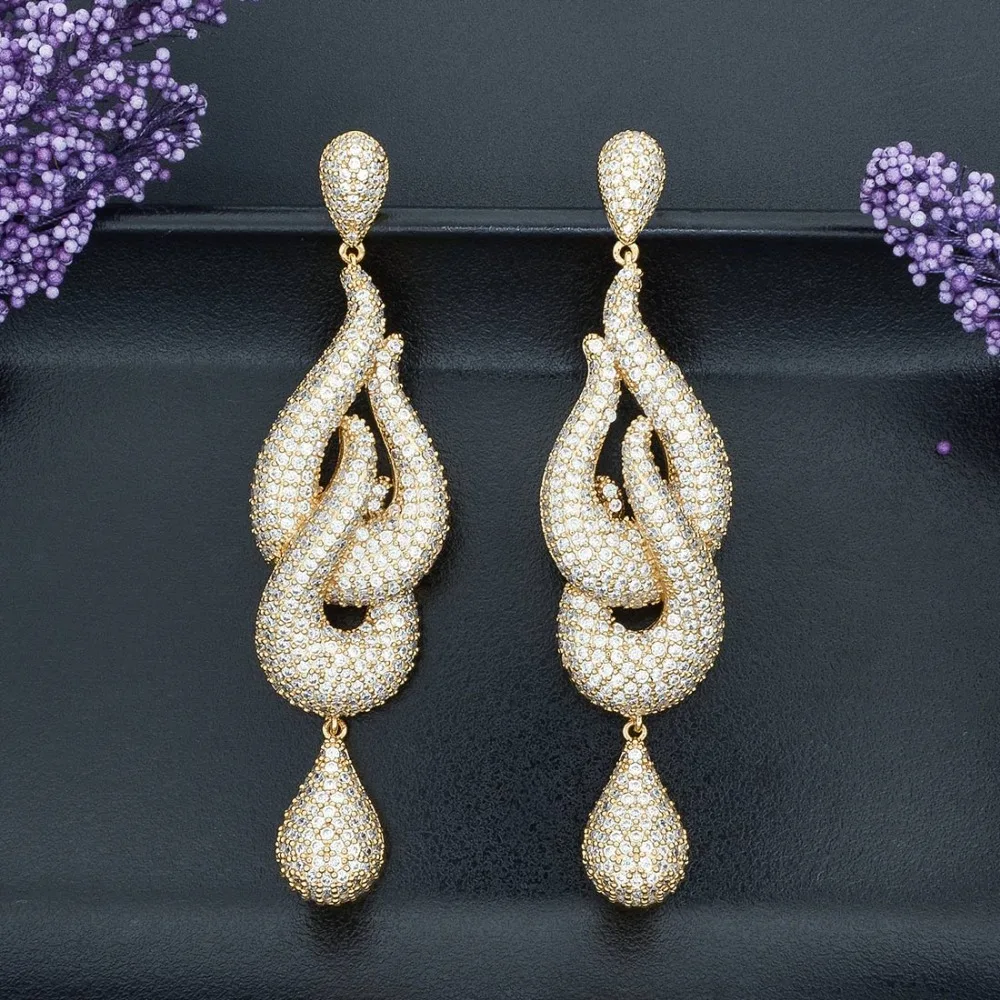 ModemAngel Water Drop Flower Gold Color Cubic Zircons Copper Luxury Earrings Jewelry Women Wedding Bridal Best Gifts
ModemAngel Water Drop Flower Gold Color Cubic Zircons Copper Luxury Earrings Jewelry Women Wedding Bridal Best Gifts