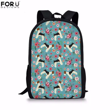 FORUDESIGNS Children School Bags for Kids Cute Fox Terrier Flower Printing Shoulder Backpack Teenager Preppy Schoolbag Softback
FORUDESIGNS Children School Bags for Kids Cute Fox Terrier Flower Printing Shoulder Backpack Teenager Preppy Schoolbag Softback