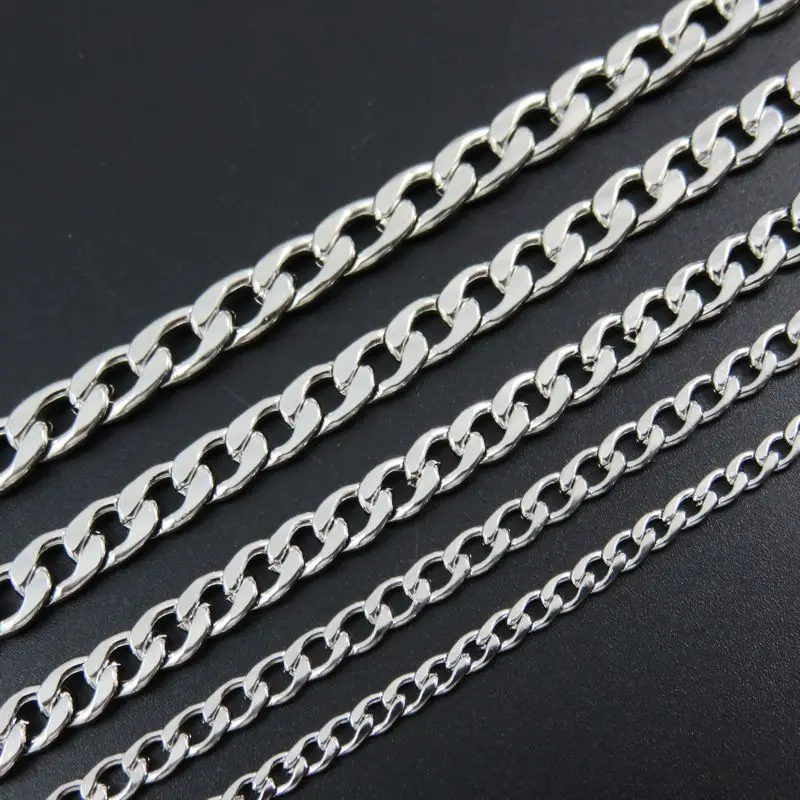 customizes 3/4/5/6/7mm Silver Tone 316L Stainless Steel Curban Chain Necklace For Man And Women, Fashion Christmas Gift Jewelry
customizes 3/4/5/6/7mm Silver Tone 316L Stainless Steel Curban Chain Necklace For Man And Women, Fashion Christmas Gift Jewelry