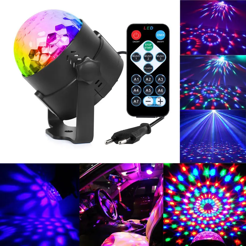Hot Sound Activated Stage Lights Rotating Ball Lights 5W RGB LED Stage Lights for Christmas Home KTV Xmas Wedding Show Pub
Hot Sound Activated Stage Lights Rotating Ball Lights 5W RGB LED Stage Lights for Christmas Home KTV Xmas Wedding Show Pub