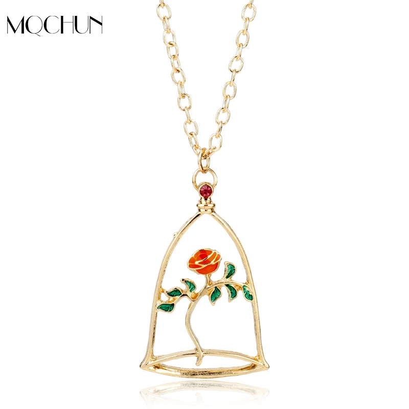 MQCHUN Movie Jewelry Fairy Tale Victorian Beauty and The Beast Necklace Red Rose Pendants For Women Girl Valentine's Day Gift
MQCHUN Movie Jewelry Fairy Tale Victorian Beauty and The Beast Necklace Red Rose Pendants For Women Girl Valentine's Day Gift
