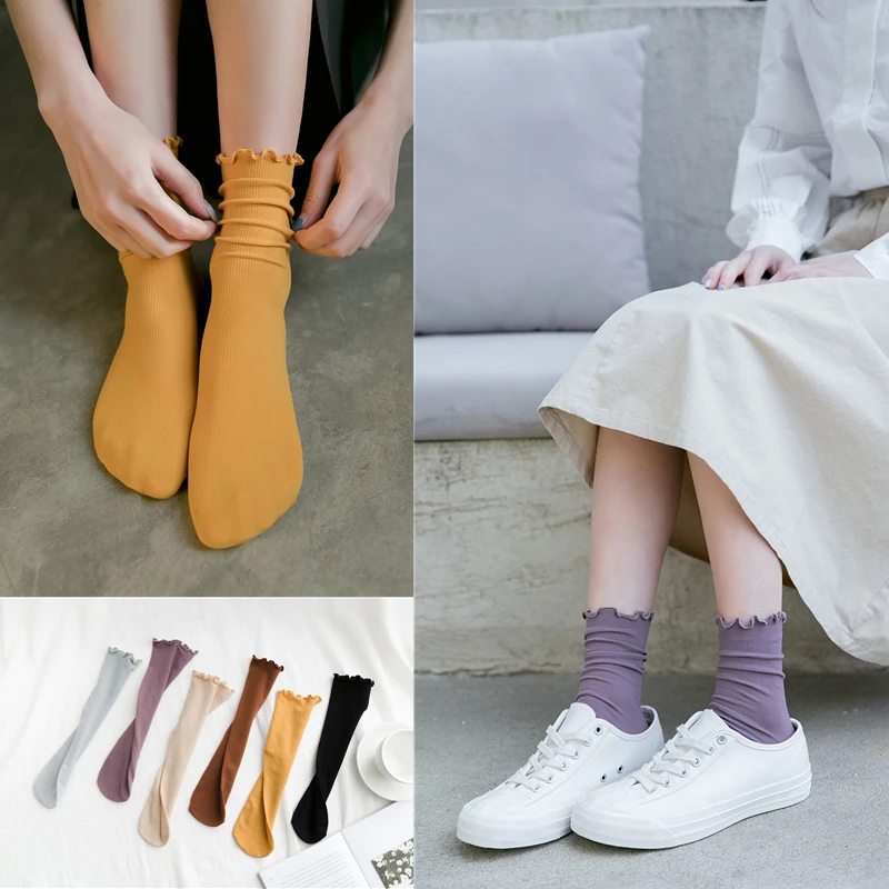 2019 New Spring Women Casual Socks 1 Pair Long Solid Candy Color Thin Breathable Socks Casual Fashion Lady Happy Socks
2019 New Spring Women Casual Socks 1 Pair Long Solid Candy Color Thin Breathable Socks Casual Fashion Lady Happy Socks