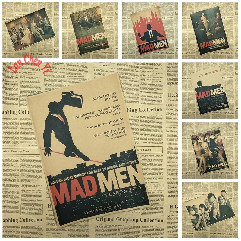 Award winning film Mad Men Classic Movie Kraft Paper Poster Cafe Creative wallpaper Interior Decoration
Award winning film Mad Men Classic Movie Kraft Paper Poster Cafe Creative wallpaper Interior Decoration