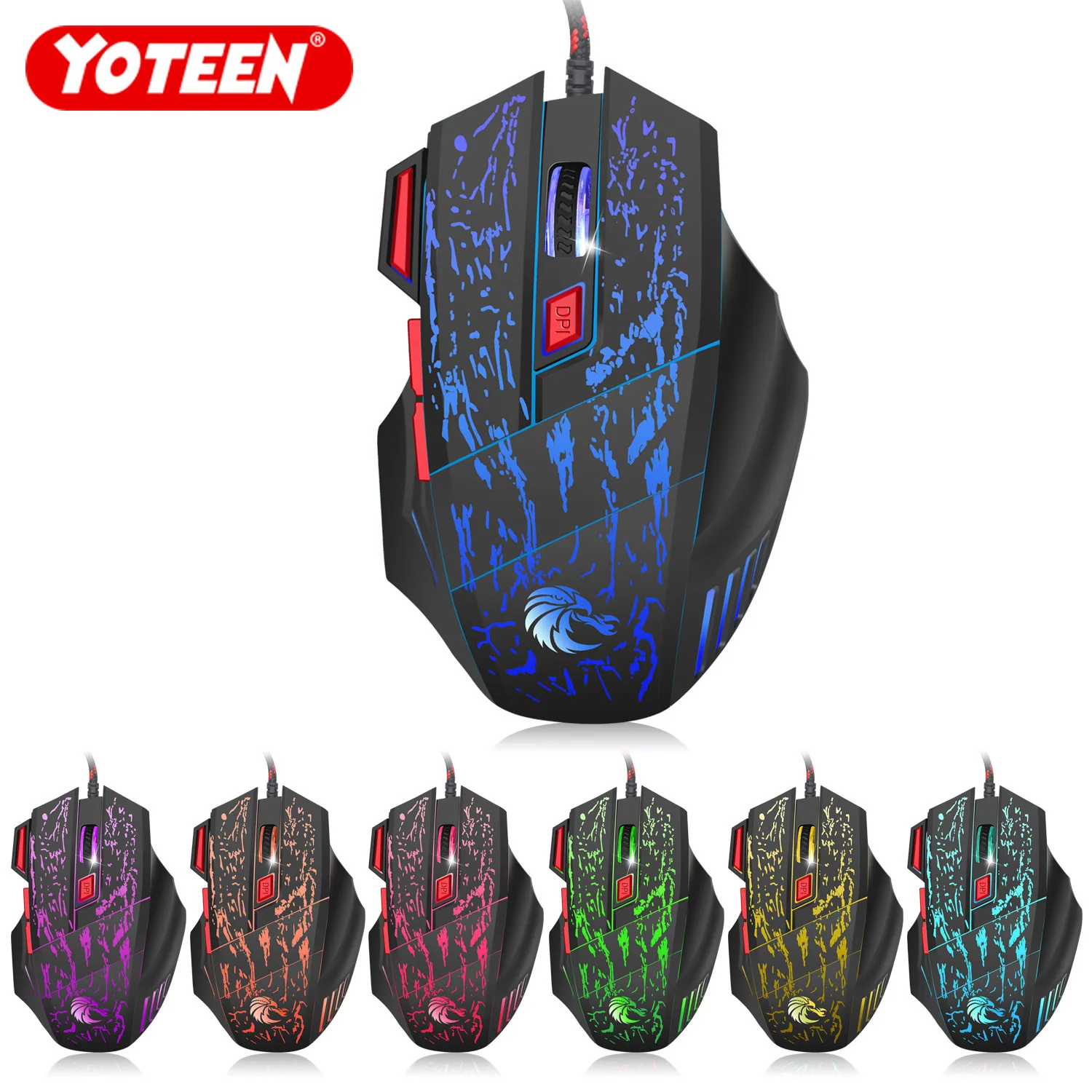 Yoteen 7 Color Breathing Led Gaming Mouse Water Crack Colorful Luminescence Usb Wired Flamingos Mouse
Yoteen 7 Color Breathing Led Gaming Mouse Water Crack Colorful Luminescence Usb Wired Flamingos Mouse
