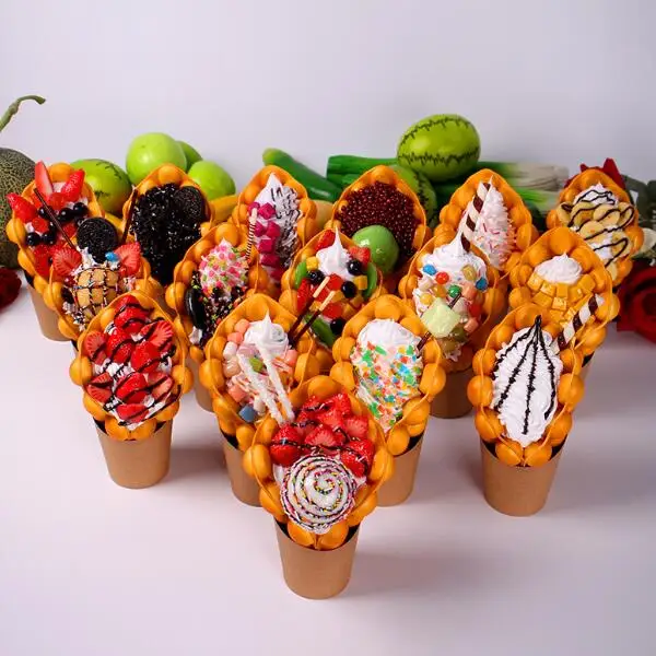 Simulation Ice Cream Egg Waffle Display Props ; Food Eggettes Puff Egg Bubble Waffle Sample Dessert Window Display Food Model
Simulation Ice Cream Egg Waffle Display Props ; Food Eggettes Puff Egg Bubble Waffle Sample Dessert Window Display Food Model