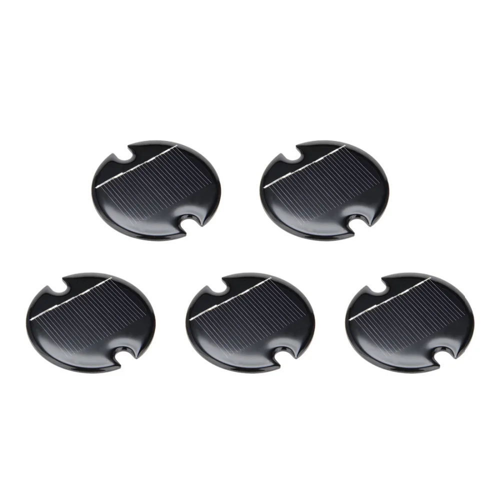Uxcell 5Pcs 2.5V 60mA Poly Mini Round Solar Cell Panel Module DIY for Phone Light Toys Charger 55mm Diameter 
Uxcell 5Pcs 2.5V 60mA Poly Mini Round Solar Cell Panel Module DIY for Phone Light Toys Charger 55mm Diameter