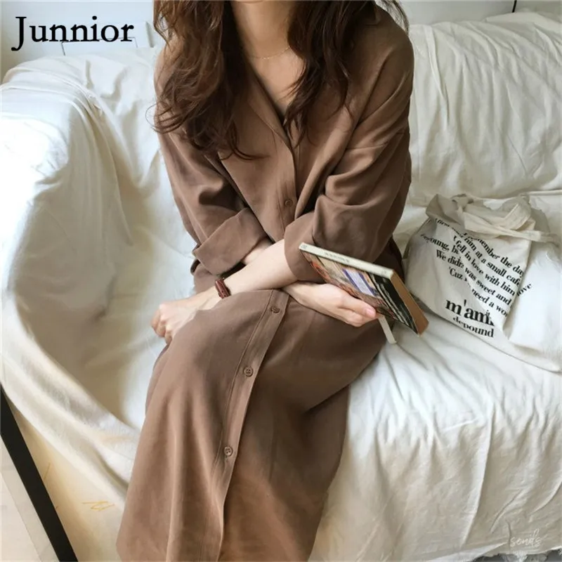 korean Loose Solid Color Outwear Lapel Over The Knee Sunscreen Windbreaker Female Spring And Autumn Wild Long Shirt Coat 2019
korean Loose Solid Color Outwear Lapel Over The Knee Sunscreen Windbreaker Female Spring And Autumn Wild Long Shirt Coat 2019