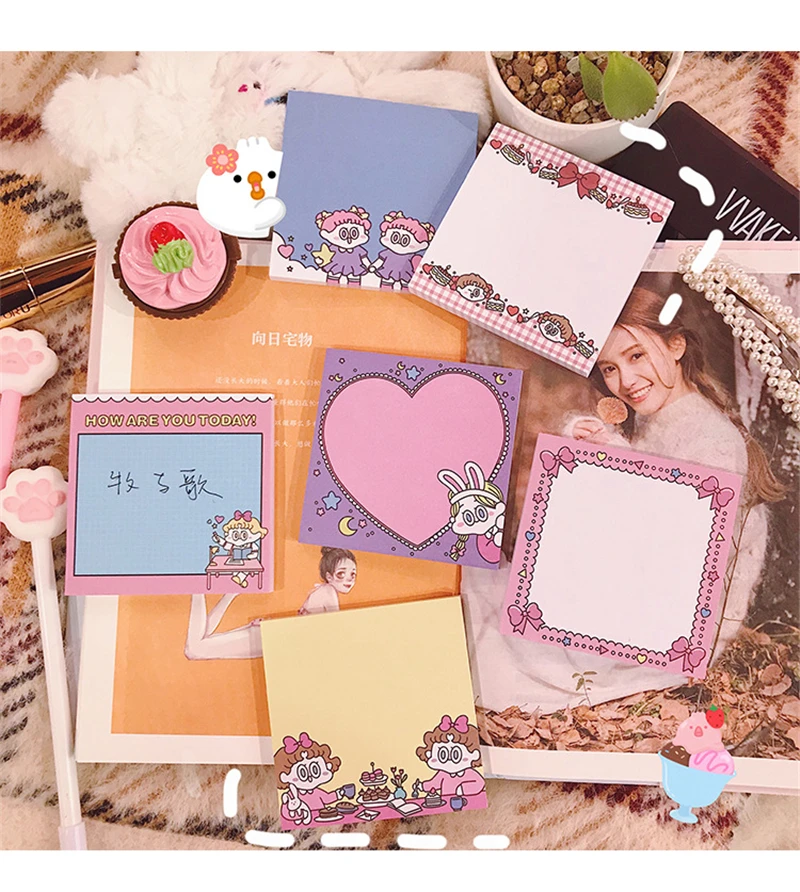 100 Pages Kawaii Memo Pad Sticky Notes Stationery Sticker Cute Girl Post It Sticky Notes Planner Notepads Office Supplies D20
100 Pages Kawaii Memo Pad Sticky Notes Stationery Sticker Cute Girl Post It Sticky Notes Planner Notepads Office Supplies D20