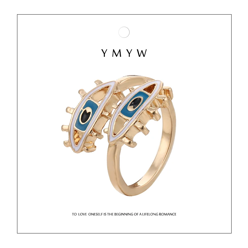 YMYW Golden Fashion Evil Eye Rings Classic Vintage Open Finger Resizable Unique Desige Charm Women Party Jewellery Gift 2018
YMYW Golden Fashion Evil Eye Rings Classic Vintage Open Finger Resizable Unique Desige Charm Women Party Jewellery Gift 2018