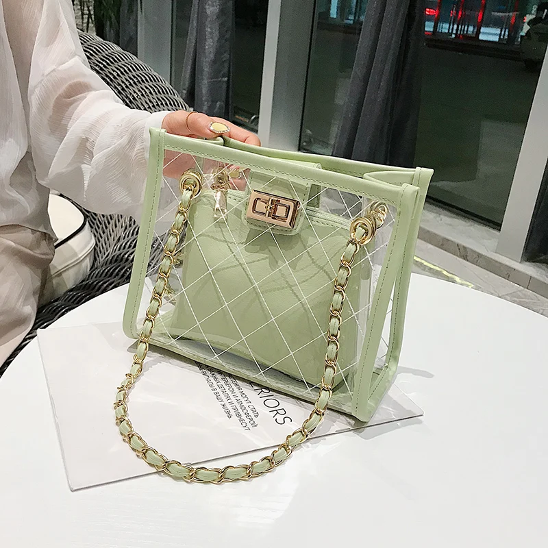 Clear bag bucket bag Fashion Transparent Women's Shoulder Messenger Beach Casual Shopping Bags bolsa feminina
Clear bag bucket bag Fashion Transparent Women's Shoulder Messenger Beach Casual Shopping Bags bolsa feminina