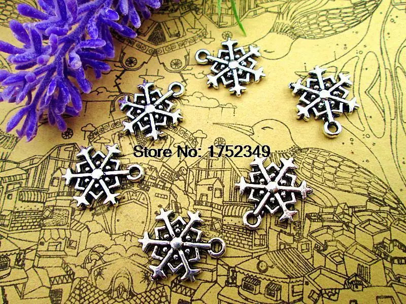 25pcs--Snowflake Charms, Antique Tibetan Silver Beautiful Design 2 Sided Snowflake Charm pendants 14x18mm
25pcs--Snowflake Charms, Antique Tibetan Silver Beautiful Design 2 Sided Snowflake Charm pendants 14x18mm