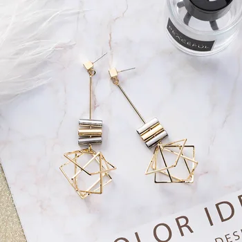 12pairs/lot geometric design square stereo quadrilateral cylindrical long earrings personality cross border earrings
12pairs/lot geometric design square stereo quadrilateral cylindrical long earrings personality cross border earrings