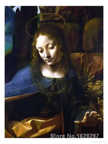 Art Painting by Leonardo Da Vinci Detail of the Head of the Virgin from the Virgin of the Rocks High Quality Hand painted
Art Painting by Leonardo Da Vinci Detail of the Head of the Virgin from the Virgin of the Rocks High Quality Hand painted