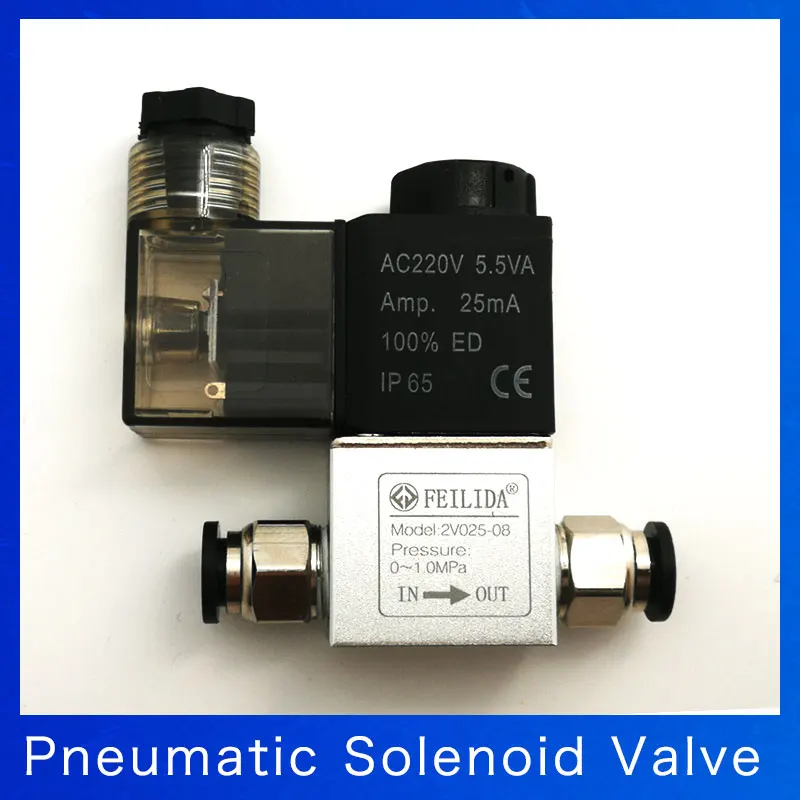 Air Solenoid Valves 2V025-08 2 Position 2 Port 1/4" Normally Closed Pneumatic Solenoid Valve 12V 24V 110V 220V Volt
Air Solenoid Valves 2V025-08 2 Position 2 Port 1/4" Normally Closed Pneumatic Solenoid Valve 12V 24V 110V 220V Volt