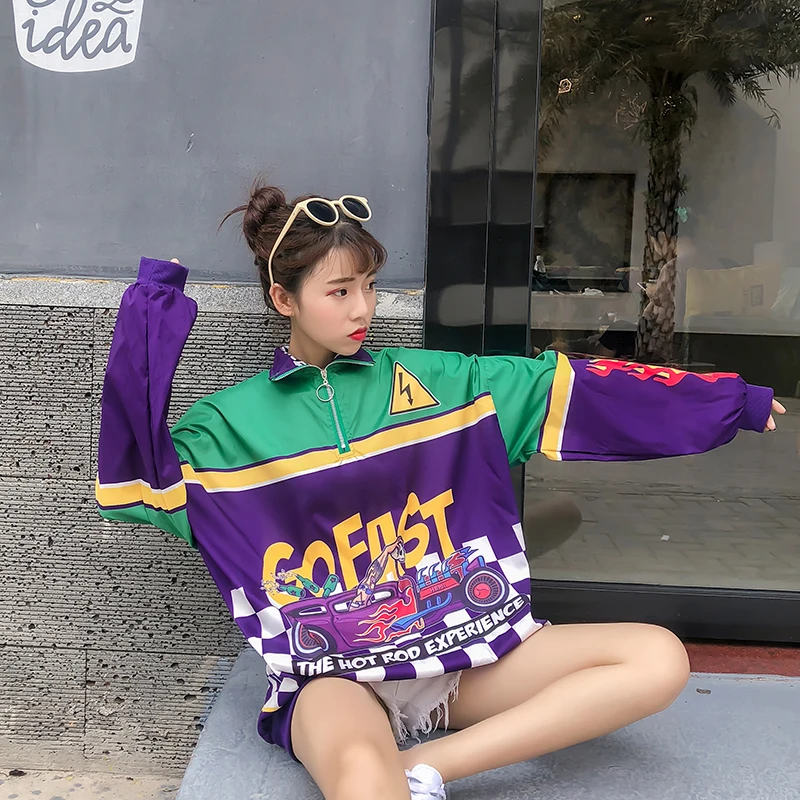 INS 2019 spring women ladies fire Racing car bomber streetwear Harajuku oversize jackte windbreaker punk BF loose korean COAT
INS 2019 spring women ladies fire Racing car bomber streetwear Harajuku oversize jackte windbreaker punk BF loose korean COAT