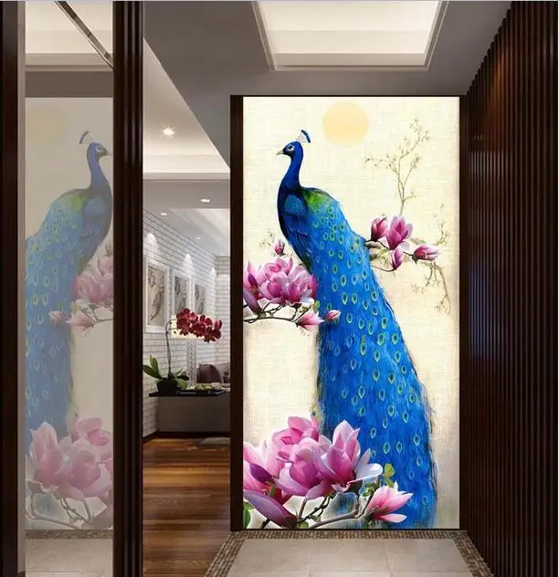Custom photo 3d wallpaper Non-woven mural picture wall sticker 3 d The blue peacock flower porch painting 3d wall room wallpaper
Custom photo 3d wallpaper Non-woven mural picture wall sticker 3 d The blue peacock flower porch painting 3d wall room wallpaper