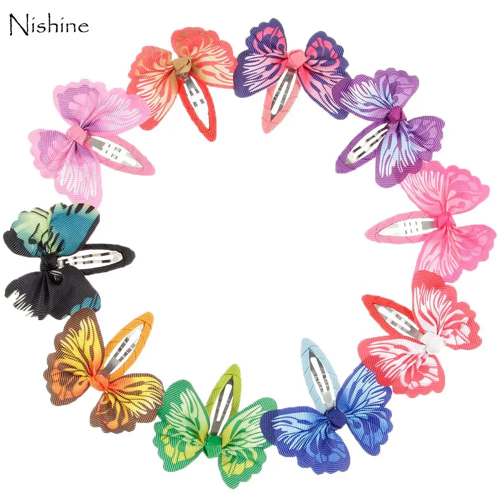 NISHINE 10pcs/lot Butterfly Printed Hair Ribbon Bows Hair Clip Bows Baby Girls Bobby Pin Children Hair Pins Hair Accessories
NISHINE 10pcs/lot Butterfly Printed Hair Ribbon Bows Hair Clip Bows Baby Girls Bobby Pin Children Hair Pins Hair Accessories
