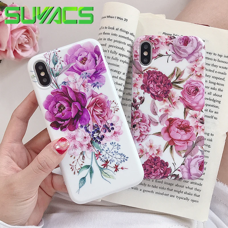 SUYACS Retro Flower Phone Case For iPhone XS Max XR 6 6S 7 8 Plus X Soft IMD Full Body Coverage Phone Back Cover Case Shell Gift
SUYACS Retro Flower Phone Case For iPhone XS Max XR 6 6S 7 8 Plus X Soft IMD Full Body Coverage Phone Back Cover Case Shell Gift