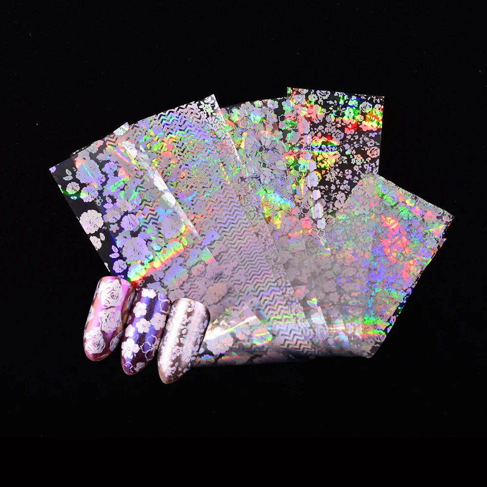 8pcs Holographic Flowers Nail Foil Shiny Laser Nail Art Transfer Sticker Glue Polish DIY Nail Art Beauty Decoration Tools LA141
8pcs Holographic Flowers Nail Foil Shiny Laser Nail Art Transfer Sticker Glue Polish DIY Nail Art Beauty Decoration Tools LA141