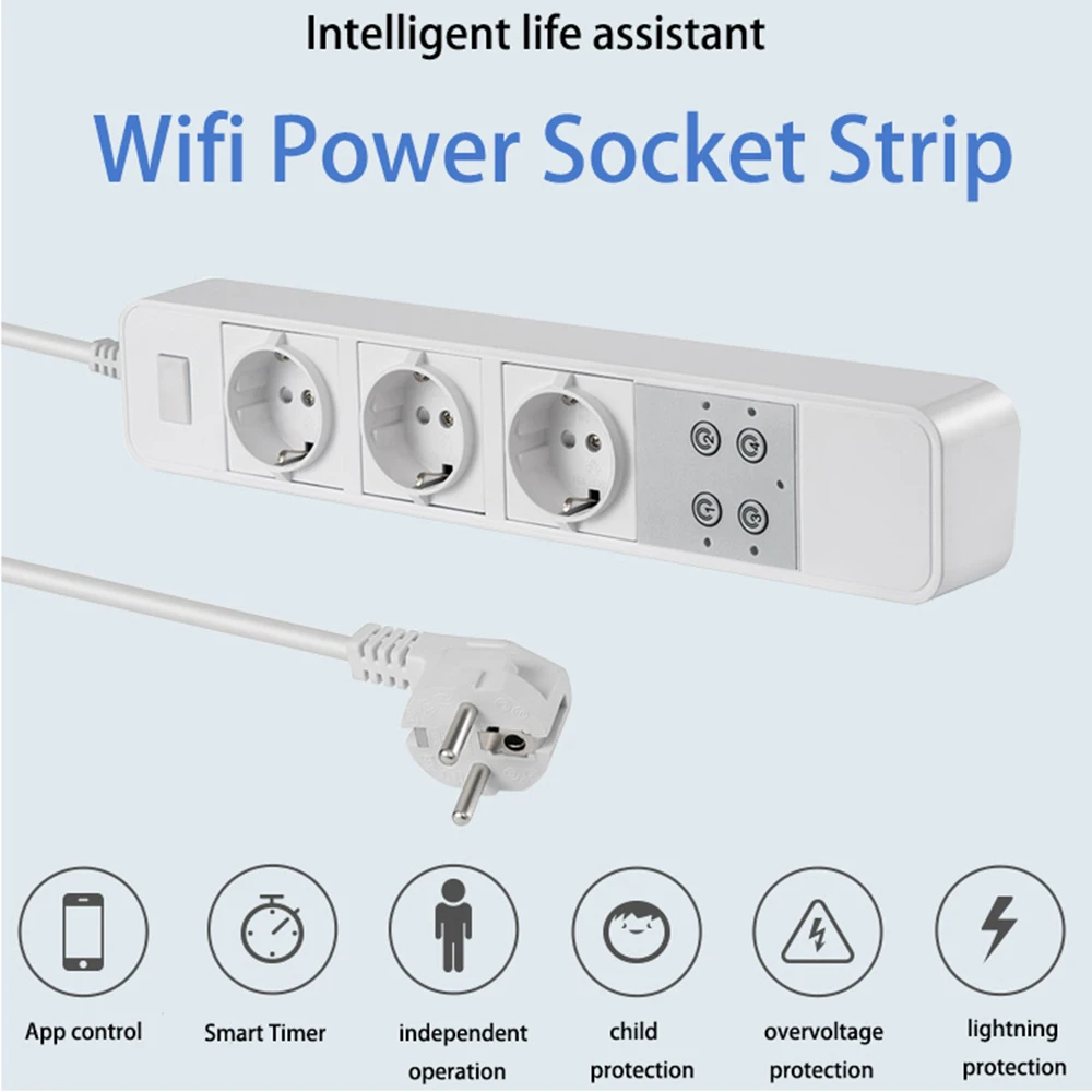 Timethinker Ewelink WiFi Switch EU UK Plug 3-Outlets Smart Sockets Power Strip Timer for Alexa Google Home Automation
Timethinker Ewelink WiFi Switch EU UK Plug 3-Outlets Smart Sockets Power Strip Timer for Alexa Google Home Automation