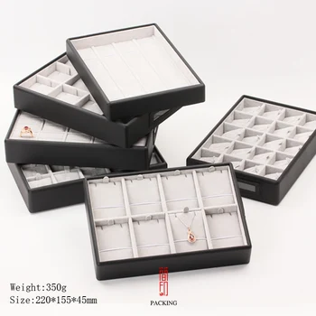 Black Leather Seik Jewelry Display Tray For Exhibition Transport Or Storage with Gray Velvet Inner Core All Can be stacked
Black Leather Seik Jewelry Display Tray For Exhibition Transport Or Storage with Gray Velvet Inner Core All Can be stacked