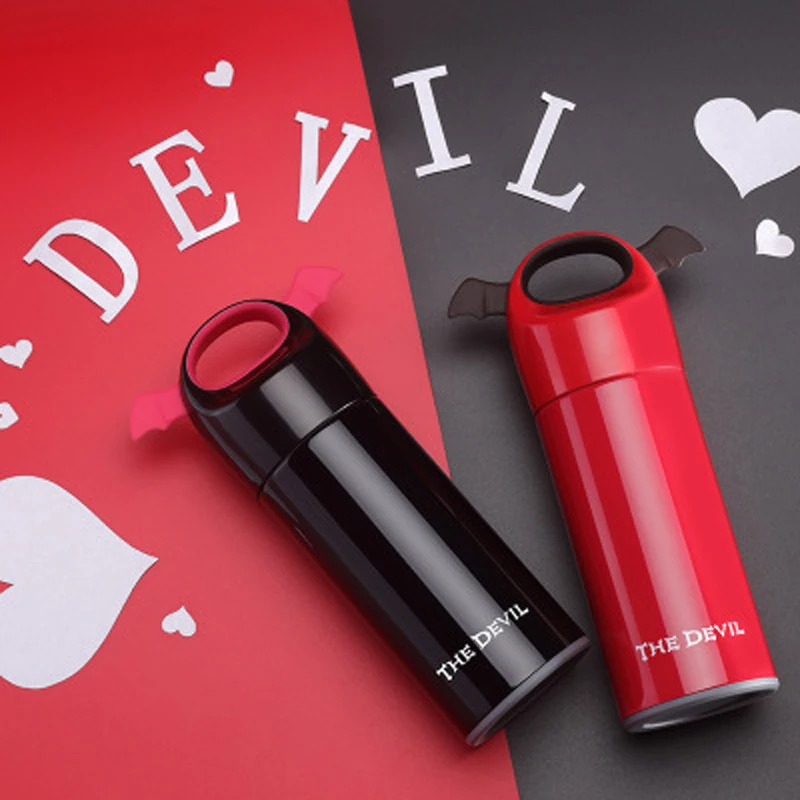 BearKnight Hot sale Thermos Cute Angel and Devil Thermoses Drink Bottle for Water Stainless Steel Child Vacuum Leak-proof Flask
BearKnight Hot sale Thermos Cute Angel and Devil Thermoses Drink Bottle for Water Stainless Steel Child Vacuum Leak-proof Flask