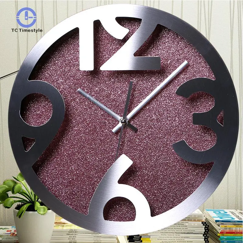 Wall Clocks Flash Powder Metal Modern Watch For Bedroom Home Decoration Accessories New Arrival Quartz Hanging Clock
Wall Clocks Flash Powder Metal Modern Watch For Bedroom Home Decoration Accessories New Arrival Quartz Hanging Clock