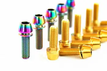 LOT4 M6*1.0 18/20mm Color Ti/Golden/Rainbow GR5 Titanium Cone Head Screw Bolts With Washer For Bicyle Stem
LOT4 M6*1.0 18/20mm Color Ti/Golden/Rainbow GR5 Titanium Cone Head Screw Bolts With Washer For Bicyle Stem