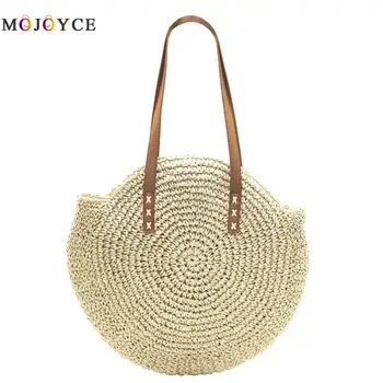 Vintage Women Summer Straw Round Handbags Female Bohemian Shoulder Bags Big Capacity Beach Tote
Vintage Women Summer Straw Round Handbags Female Bohemian Shoulder Bags Big Capacity Beach Tote