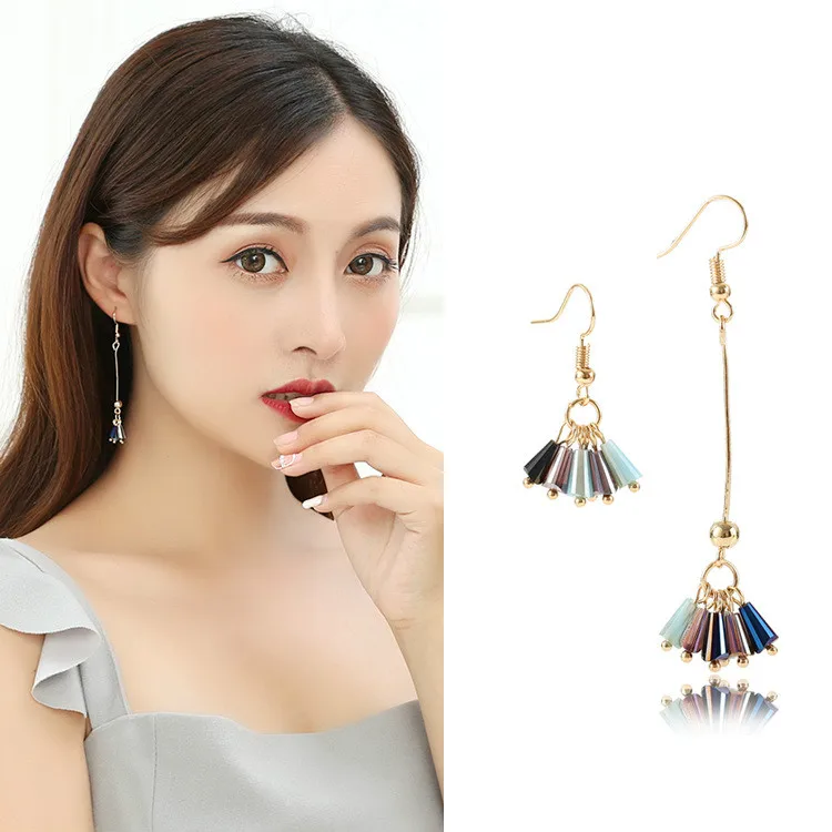 New Earrings Japan And South Korea Temperament Simple Asymmetric Crystal Earrings Personality Net Red Long Tassels Wholesale
New Earrings Japan And South Korea Temperament Simple Asymmetric Crystal Earrings Personality Net Red Long Tassels Wholesale