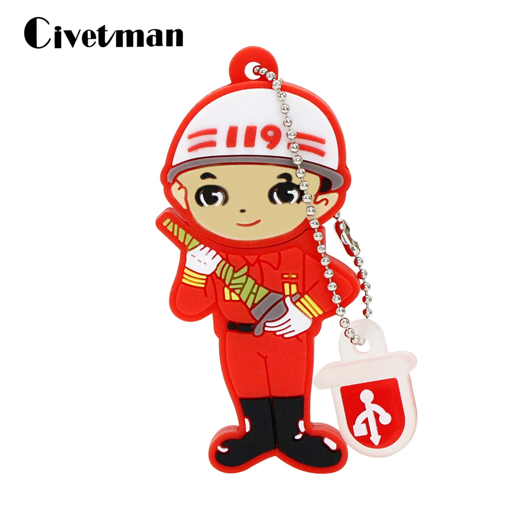 USB Flash Drive Cartoon Firemen Pen Drive 4GB 8GB 16GB 32GB 64GB 128GB Cute Memory Stick Personalized Gift Pendrive Flash Drive
USB Flash Drive Cartoon Firemen Pen Drive 4GB 8GB 16GB 32GB 64GB 128GB Cute Memory Stick Personalized Gift Pendrive Flash Drive
