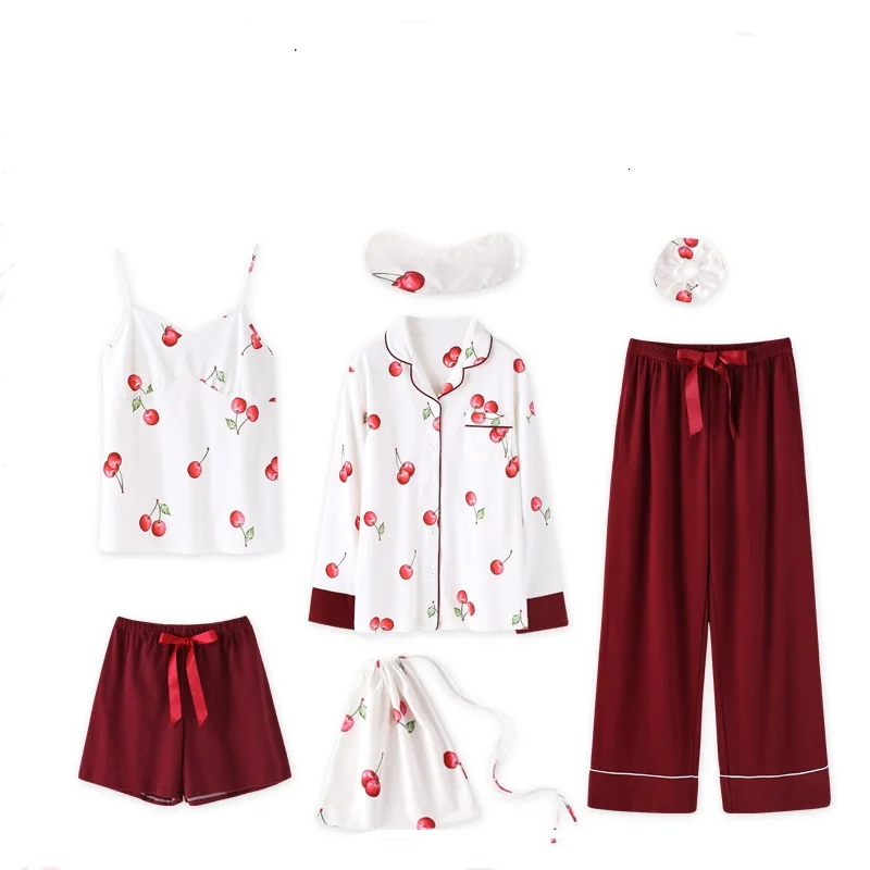 New Arrival Autumn Winter 100%Cotton Cartoon 7Piece Set Women Pajamas Long Sleeve Leisure Elegant Female Homewear Clothing M-XXL
New Arrival Autumn Winter 100%Cotton Cartoon 7Piece Set Women Pajamas Long Sleeve Leisure Elegant Female Homewear Clothing M-XXL