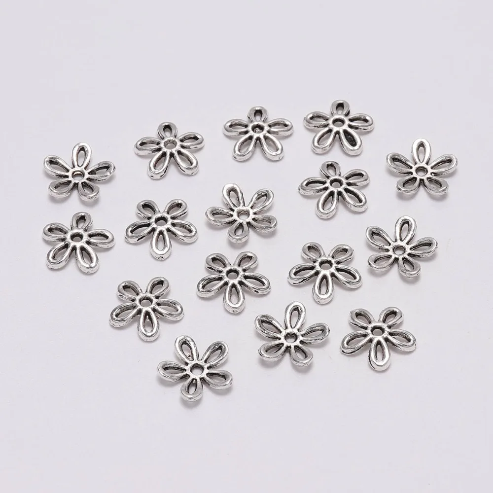 50pcs/Lot 11.5mm 5 Petals Antique Silver Hollow Out Flower Bead End Caps Findings For DIY Women Jewelry Making End Caps Findings
50pcs/Lot 11.5mm 5 Petals Antique Silver Hollow Out Flower Bead End Caps Findings For DIY Women Jewelry Making End Caps Findings