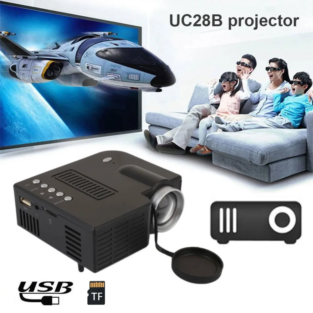 Mini Portable UC28B projector 500LM Home Theater Cinema Multimedia LED Video Projector Support USB TF Card EU Plug
Mini Portable UC28B projector 500LM Home Theater Cinema Multimedia LED Video Projector Support USB TF Card EU Plug