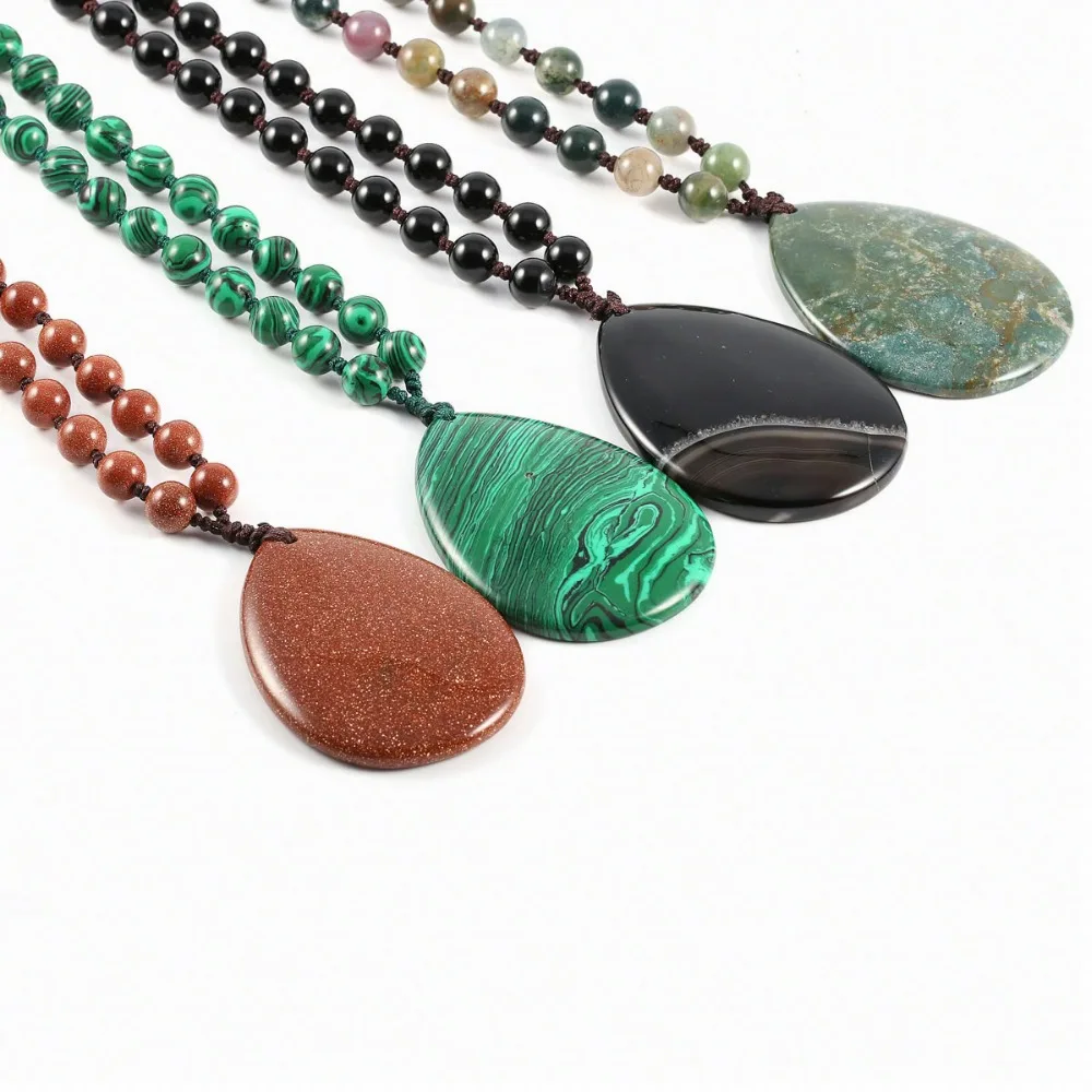 New Design Pendant Necklaces Bohemian Jewelry Natural Stone Agates 8MM Matching Stone Pendant Necklaces for Women Men
New Design Pendant Necklaces Bohemian Jewelry Natural Stone Agates 8MM Matching Stone Pendant Necklaces for Women Men