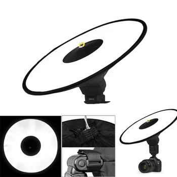 Universal 44cm Foldable Round Photo Studio Flash Softbox Speedlight Speedlite Diffuser Reflector for Camera Macro Shooting
Universal 44cm Foldable Round Photo Studio Flash Softbox Speedlight Speedlite Diffuser Reflector for Camera Macro Shooting
