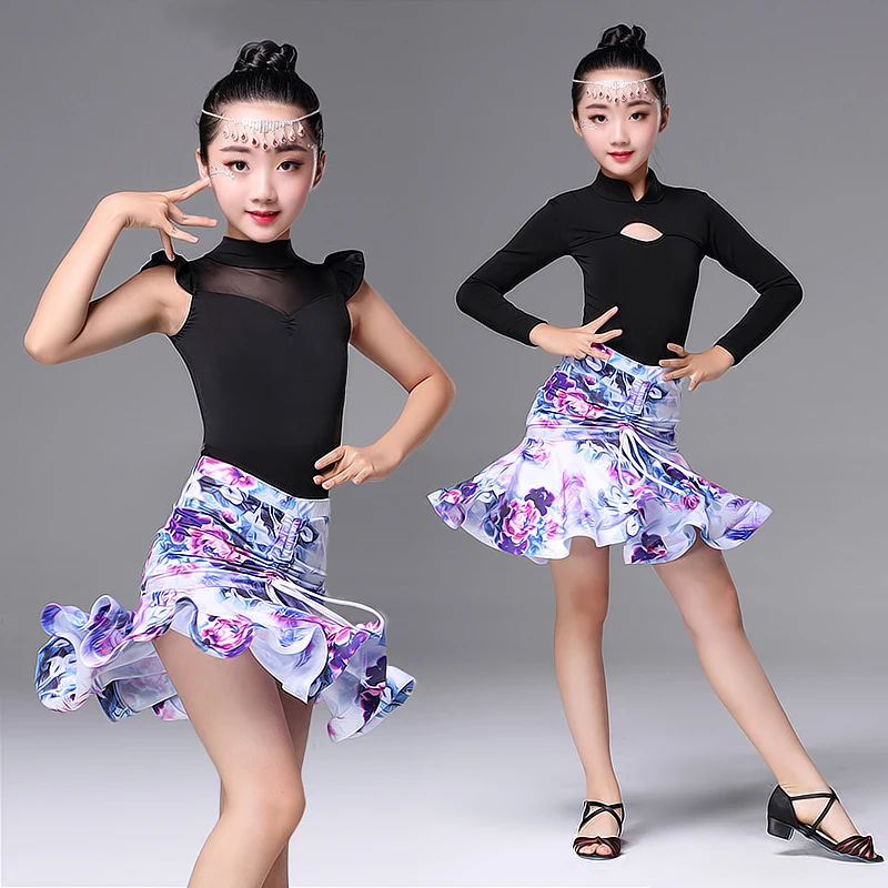 Girl Latin Dance Dress Long Short Sleeve Practice Dancing Latin Skirt Ballroom Performance Clothes Children Fashion Dress
Girl Latin Dance Dress Long Short Sleeve Practice Dancing Latin Skirt Ballroom Performance Clothes Children Fashion Dress