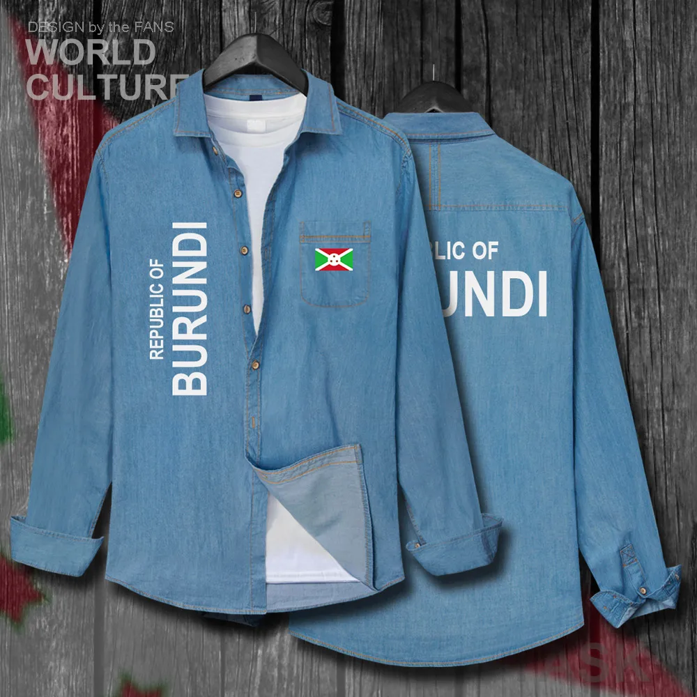 Burundi Burundian East Africa BDI BI Men Spring Autumn Cotton Turn-down Collar Jeans Shirt Long Sleeve Cowboy Coat Flags Clothes
Burundi Burundian East Africa BDI BI Men Spring Autumn Cotton Turn-down Collar Jeans Shirt Long Sleeve Cowboy Coat Flags Clothes