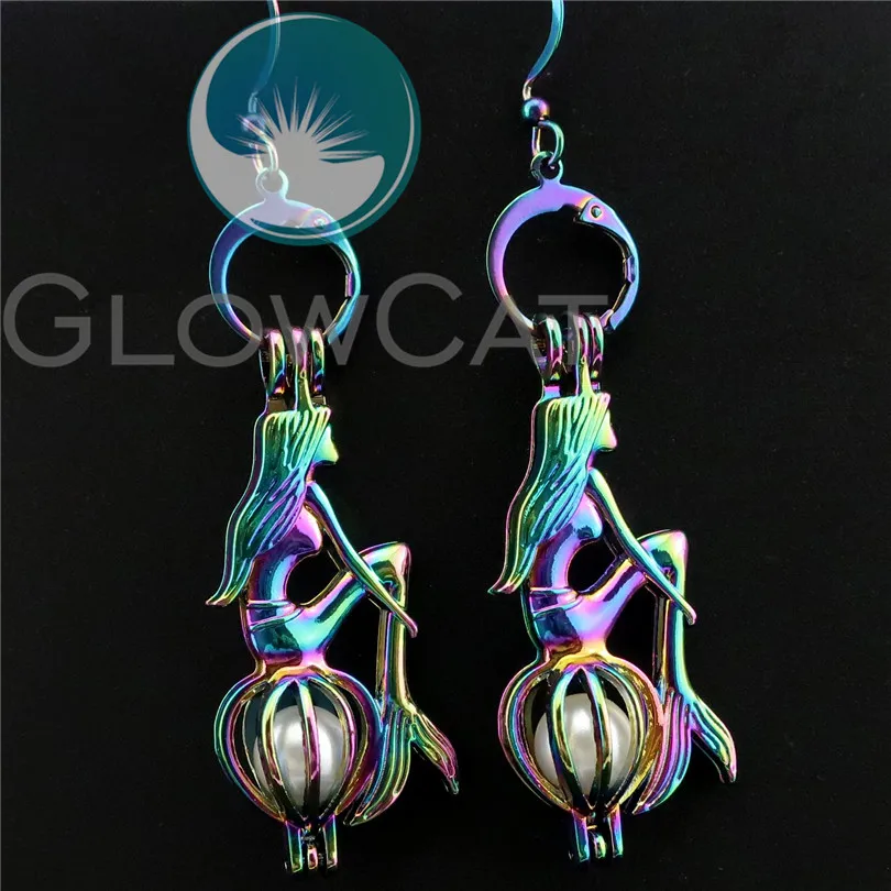 R-CE242 Rainbow Mermaid Earrings Beads Pearl Cage Locket Perfume Aromatherapy Statement Drop Dangle Earring for Women
R-CE242 Rainbow Mermaid Earrings Beads Pearl Cage Locket Perfume Aromatherapy Statement Drop Dangle Earring for Women