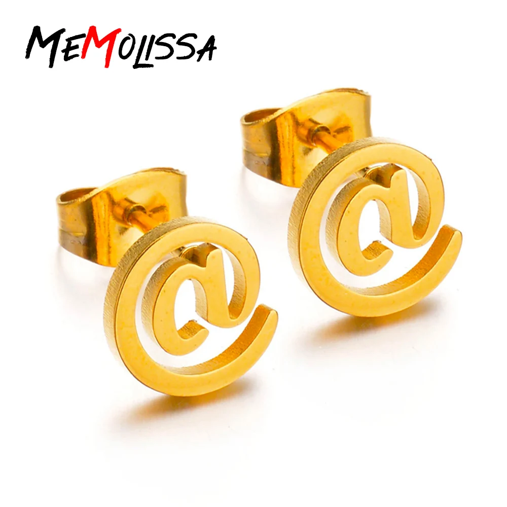 MeMolissa Stainless Steel Stud Earring For Women Little Internet @ Email Gold Color Lover's Engagement Jewelry Drop Shipping
MeMolissa Stainless Steel Stud Earring For Women Little Internet @ Email Gold Color Lover's Engagement Jewelry Drop Shipping