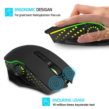 Wireless Gaming Mouse Rechargeable 2.4G 6 Adjustable DPI Levels for Laptop PC HJ55
Wireless Gaming Mouse Rechargeable 2.4G 6 Adjustable DPI Levels for Laptop PC HJ55