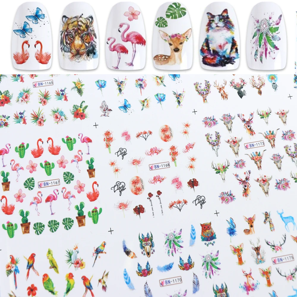 12 Design Flamingo Nail Sticker Water Decal Animal Fawn Cat Feather Leaf Water Transfer Slider Manicure Decor Tool LABN1165-1176
12 Design Flamingo Nail Sticker Water Decal Animal Fawn Cat Feather Leaf Water Transfer Slider Manicure Decor Tool LABN1165-1176