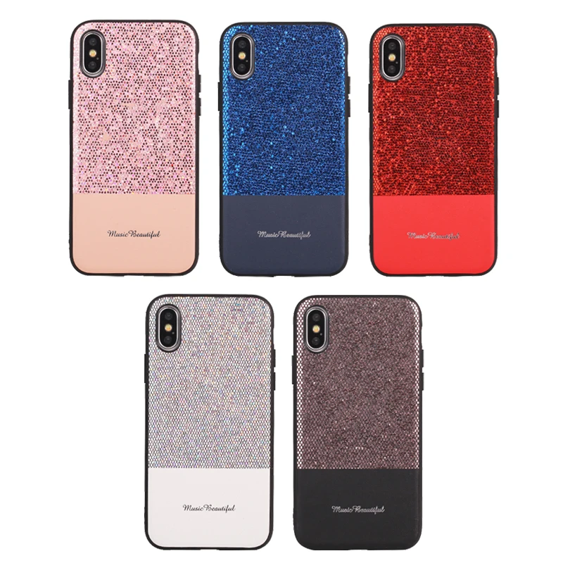 For iPhone X 6S 7 8 Plus Glitter Sequin Phone Case Fashion New Style Leather Shell Bling Leather Stitching Coque Capa Fundas
For iPhone X 6S 7 8 Plus Glitter Sequin Phone Case Fashion New Style Leather Shell Bling Leather Stitching Coque Capa Fundas