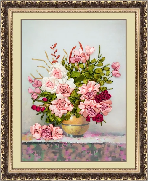 Pink roses flowers DIY 3d cross stitch kit satin canvas needlework silk Ribbon embroidery painting stitching craft gift home de
Pink roses flowers DIY 3d cross stitch kit satin canvas needlework silk Ribbon embroidery painting stitching craft gift home de