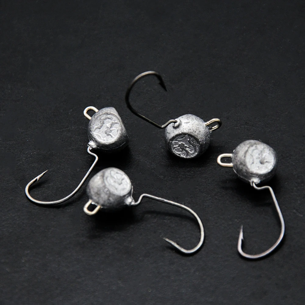 Lead head crank hook 5pcs/lot 2.5g 3.5g crank Jig head hook fishing hooks with soft worm lure fishing tackle accessories Pesca
Lead head crank hook 5pcs/lot 2.5g 3.5g crank Jig head hook fishing hooks with soft worm lure fishing tackle accessories Pesca