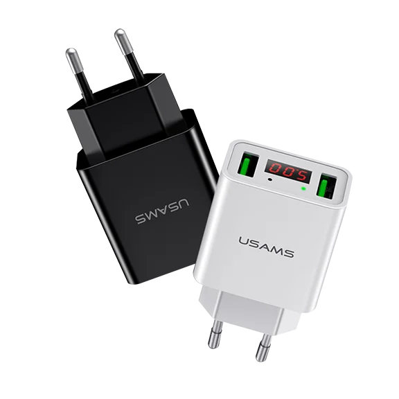 USB зарядное устройство USAMS с LED экраном USB зарядное устройство USAMS с LED экраном
